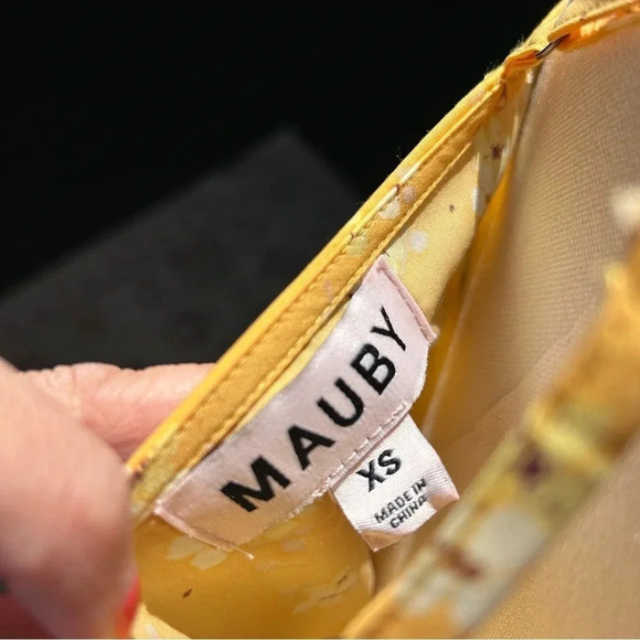 Mauby Strappy Satin Dainty All Over Floral Print Nectar Wrap Dress / Women’s XS - Picture 6 of 6